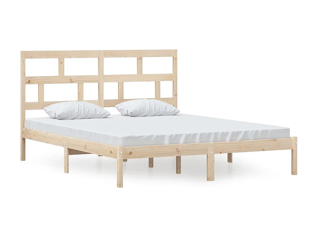 Struttura letto in legno massello senza materasso 160x200 cm