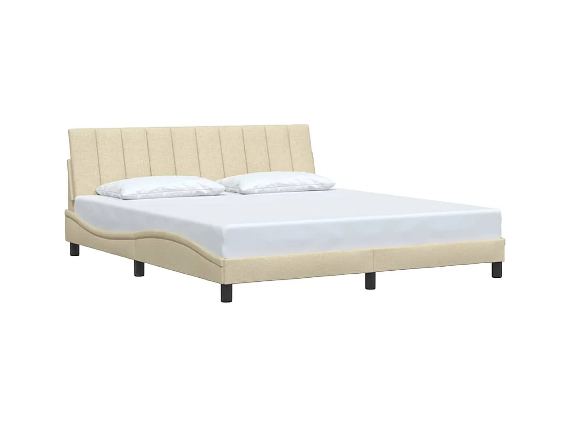 Bedframe zonder matras crème 180x200 cm stof