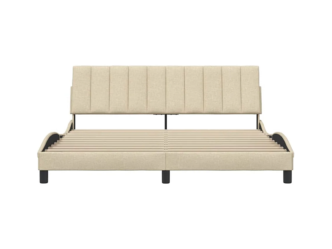 Bedframe zonder matras crème 180x200 cm stof