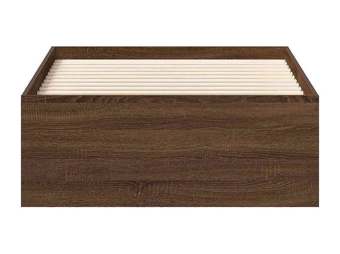Cadre de lit sans matelas chêne marron 90x200 cm