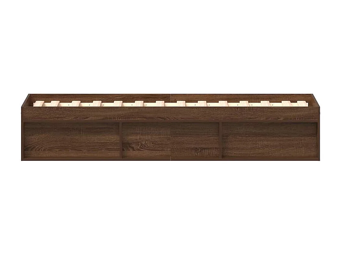 Cadre de lit sans matelas chêne marron 90x200 cm