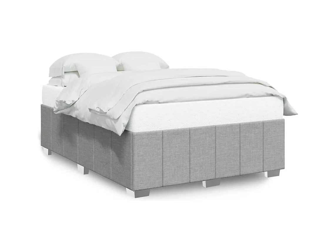 Bedframe zonder matras lichtgrijs 140x200 cm stof