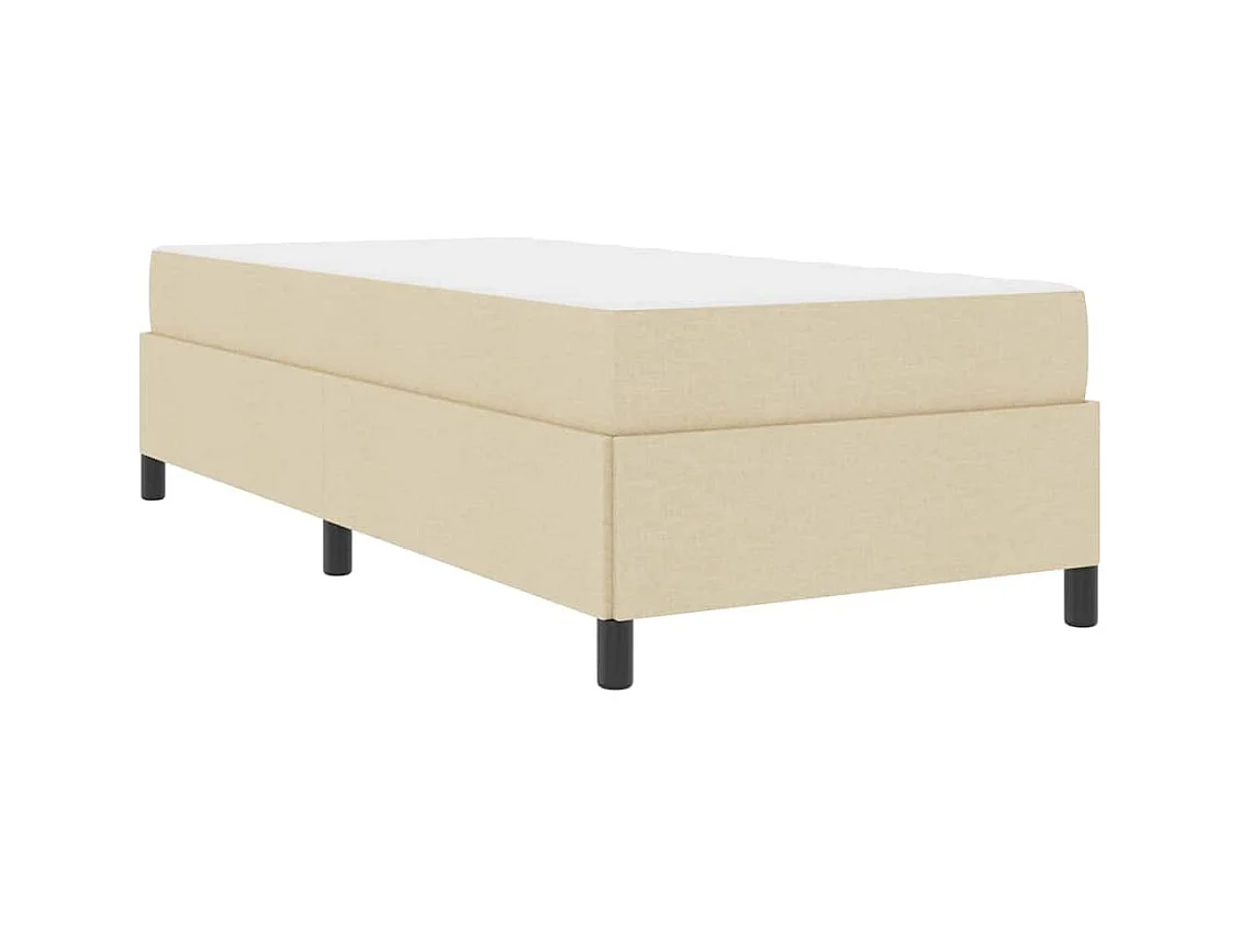 Letto a molle color crema e nero 90 x 200 cm