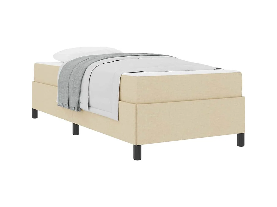 Letto a molle color crema e nero 90 x 200 cm