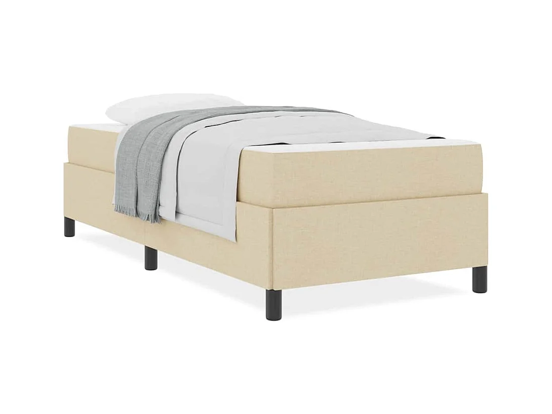 Letto a molle color crema e nero 90 x 200 cm