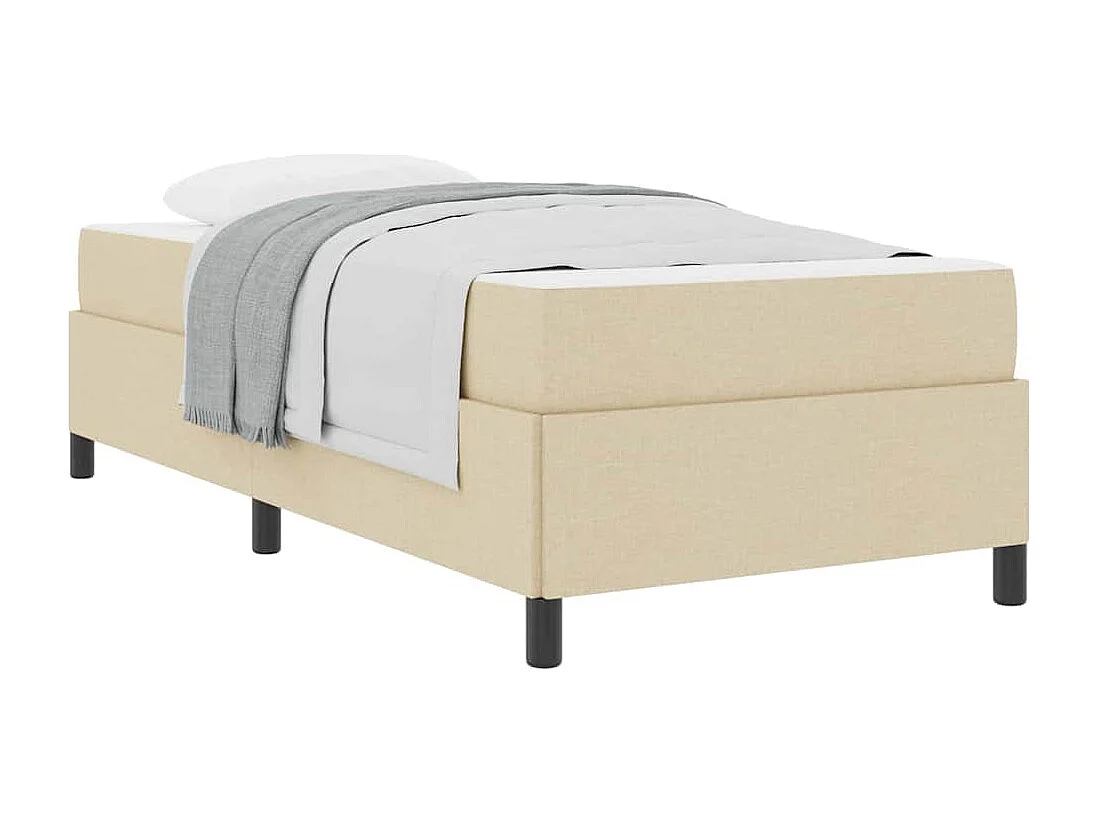 Crème en zwart boxspringbed 90 x 200 cm