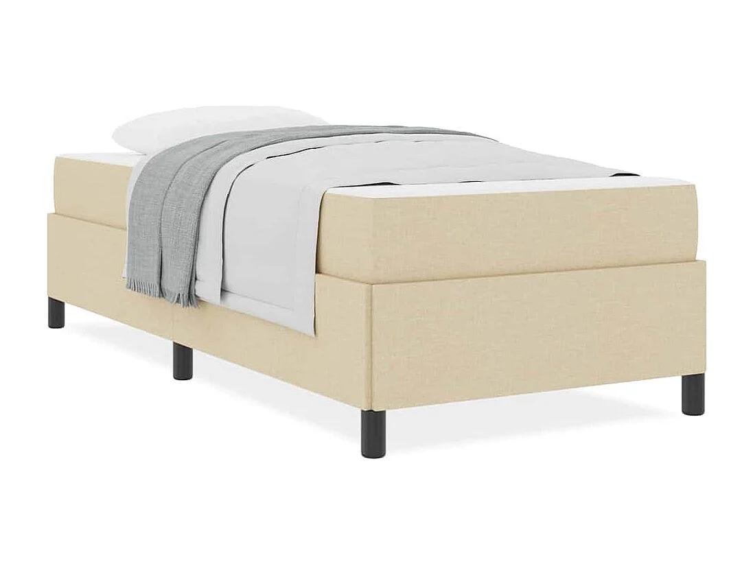 Crème en zwart boxspringbed 90 x 200 cm