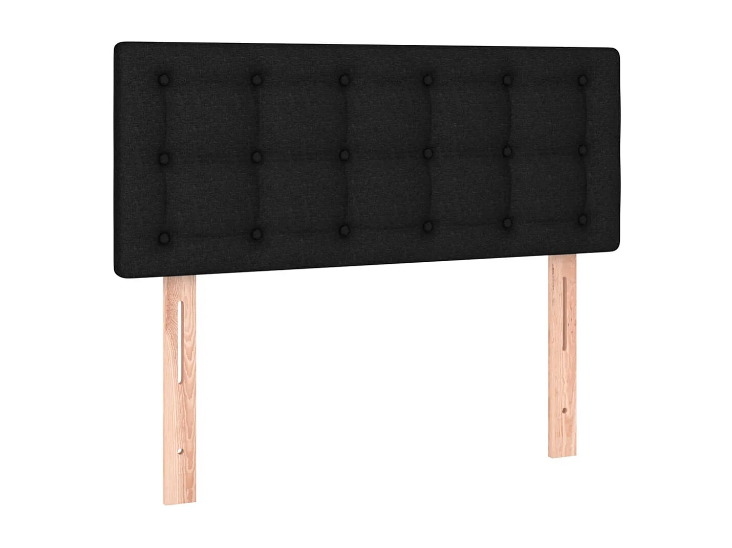 Sommier à lattes de lit avec matelas Noir 90x200 cm Tissu