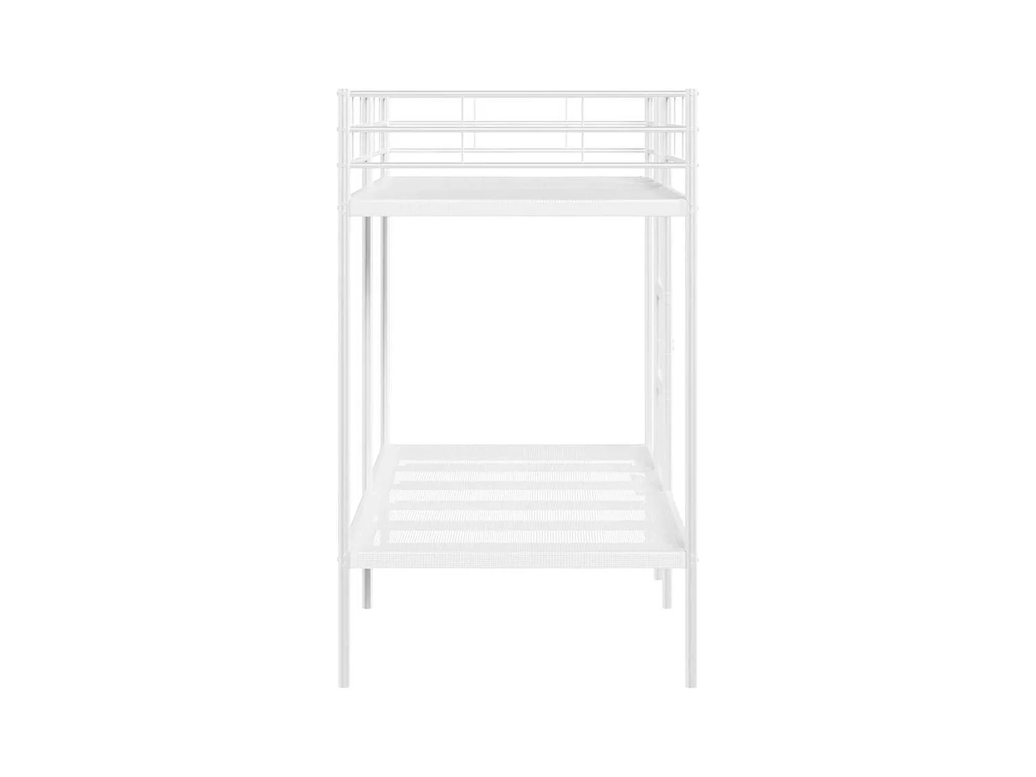 Letto a castello bianco senza materasso 100x190 cm in acciaio