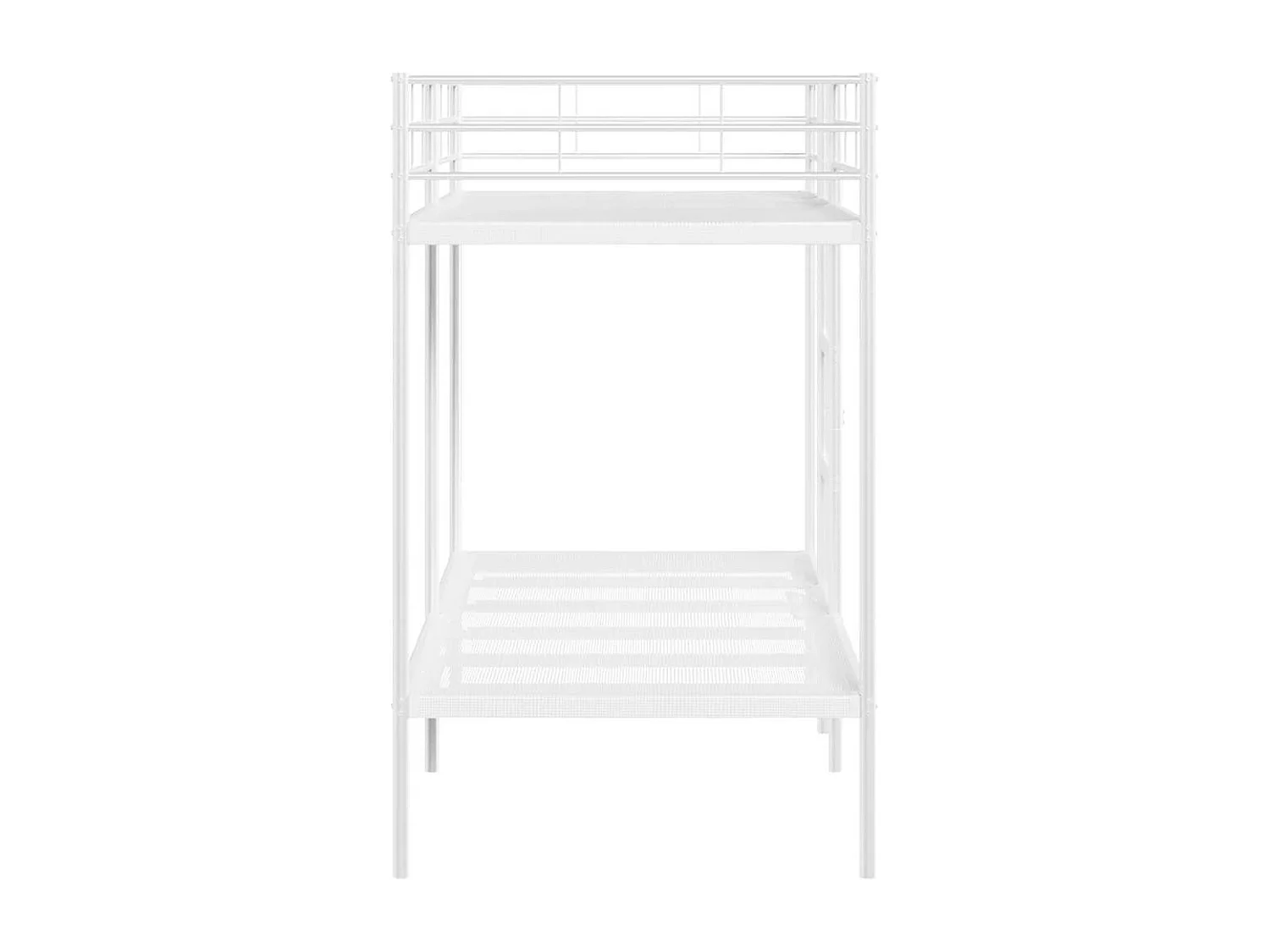 Weißes Etagenbett ohne Matratze 100x190 cm Stahl