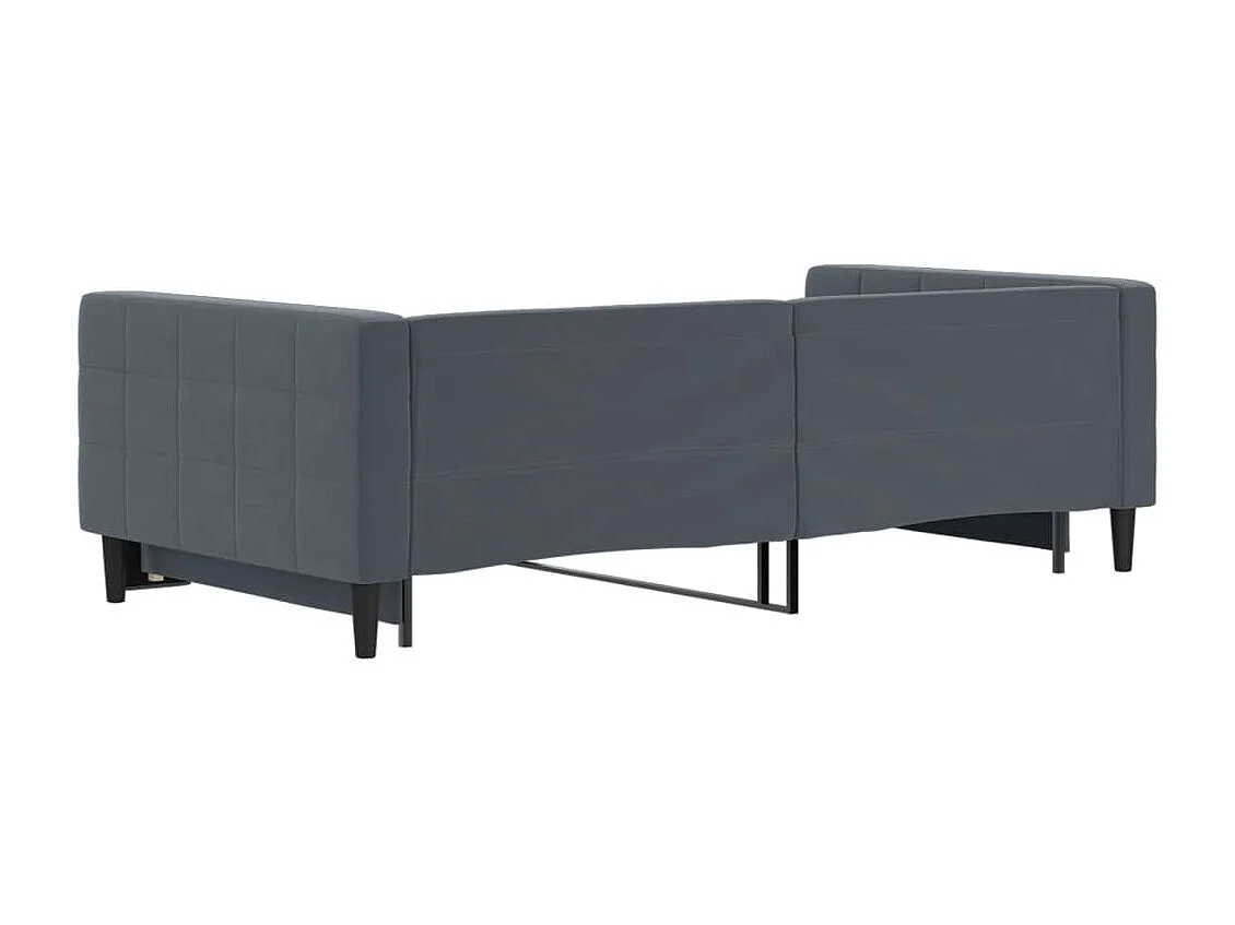 Divano letto con letto estraibile senza materasso grigio scuro 100x200 cm