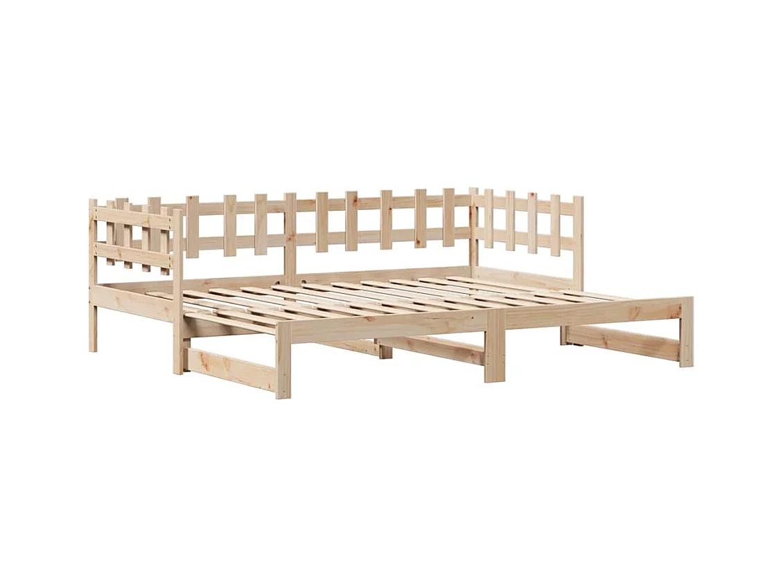 Dagbed met onderschuifbed en lades zonder matras 80x200 cm