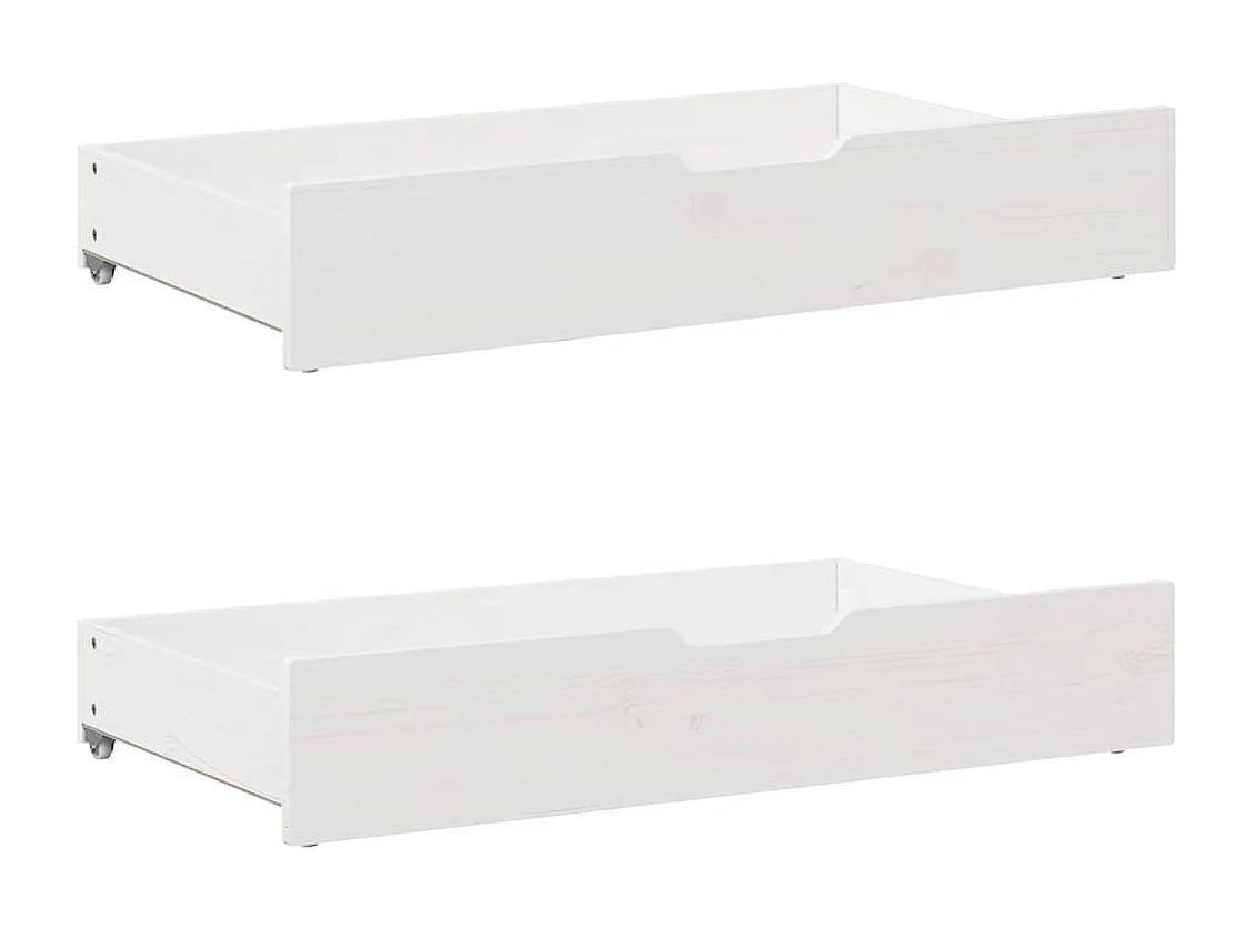 Struttura letto senza materasso bianco 160x200 cm in legno massello di pino