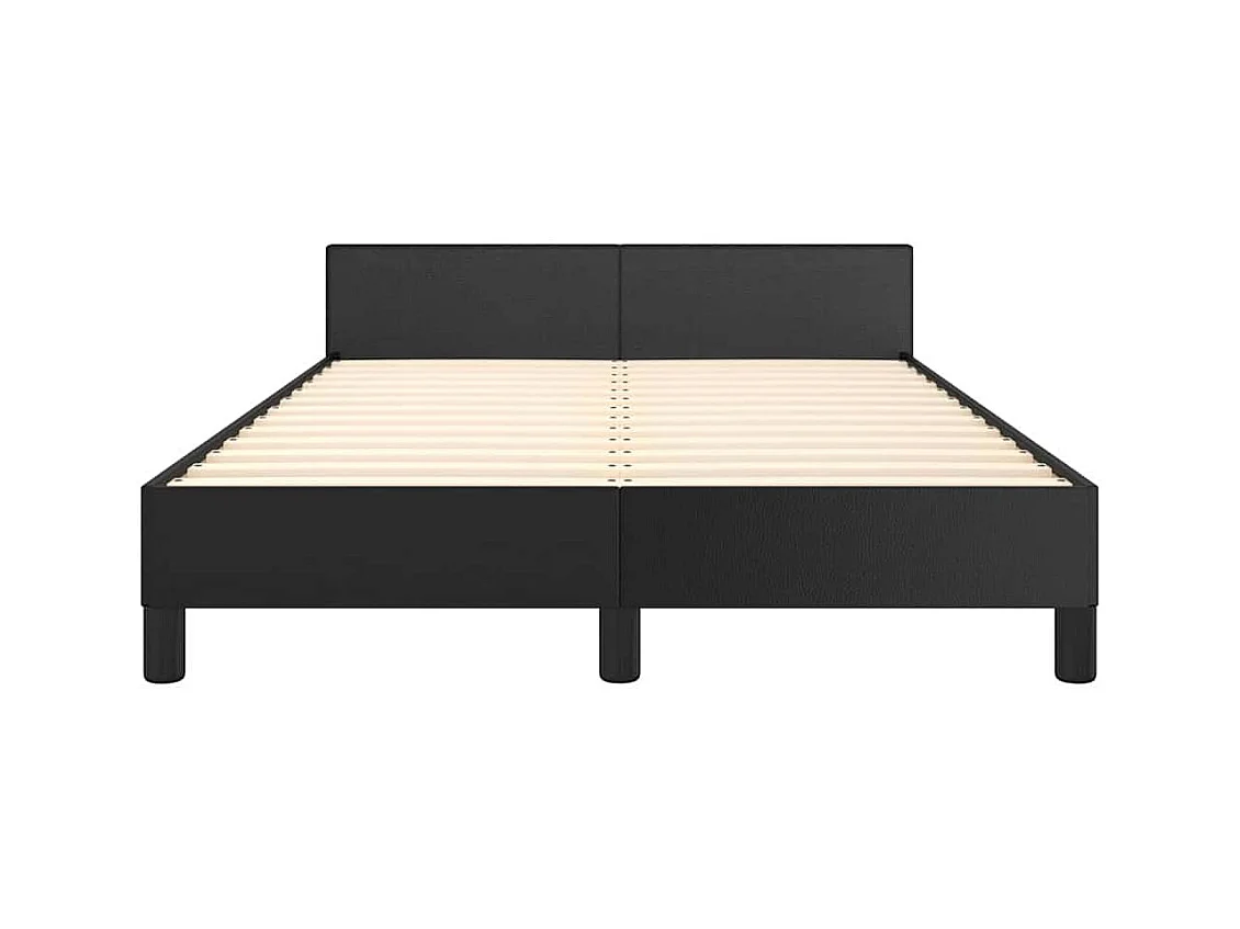 Struttura letto con testiera senza materasso nero 120x200 cm