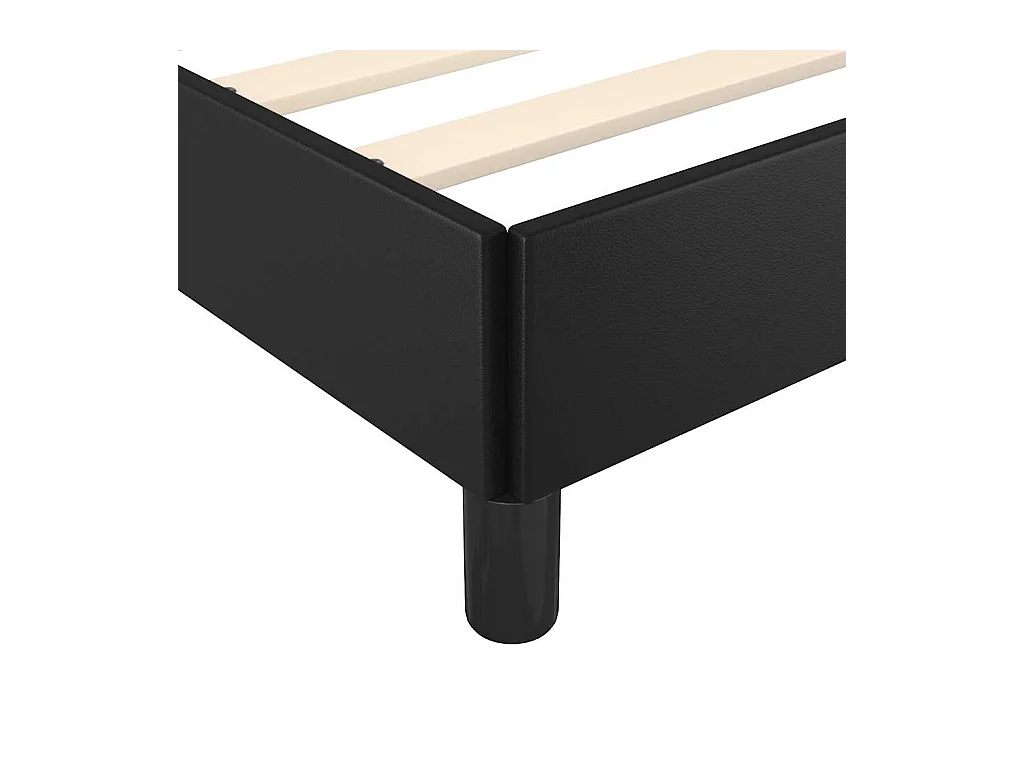 Struttura letto con testiera senza materasso nero 120x200 cm