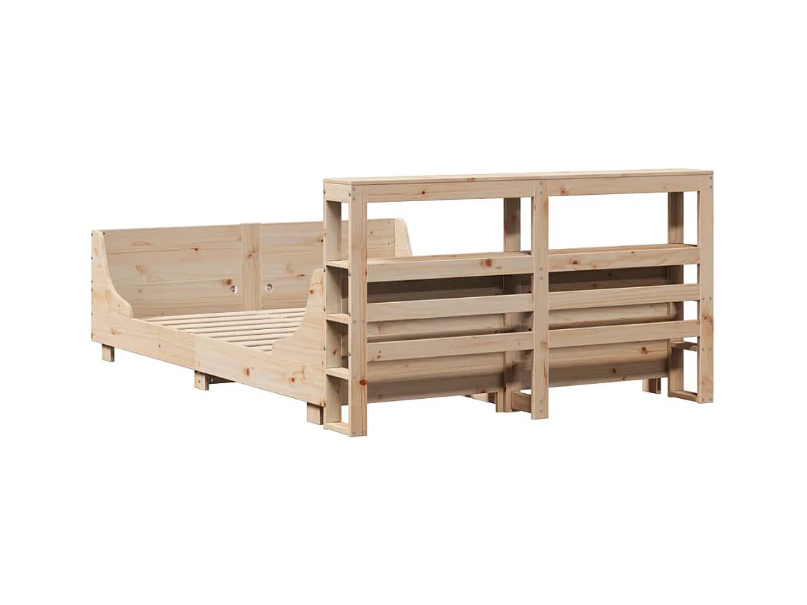 Bettgestell ohne Matratze 120x200 cm Kiefer Massivholz