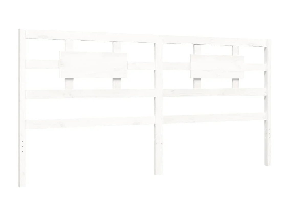 Cadre de lit sans matelas blanc 200x200 cm bois massif de pin
