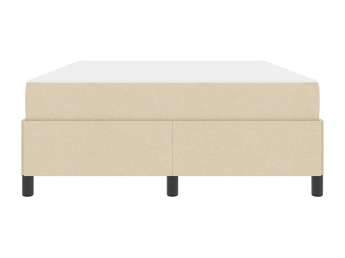 Creme und schwarzes Boxspringbett 140 x 200 cm