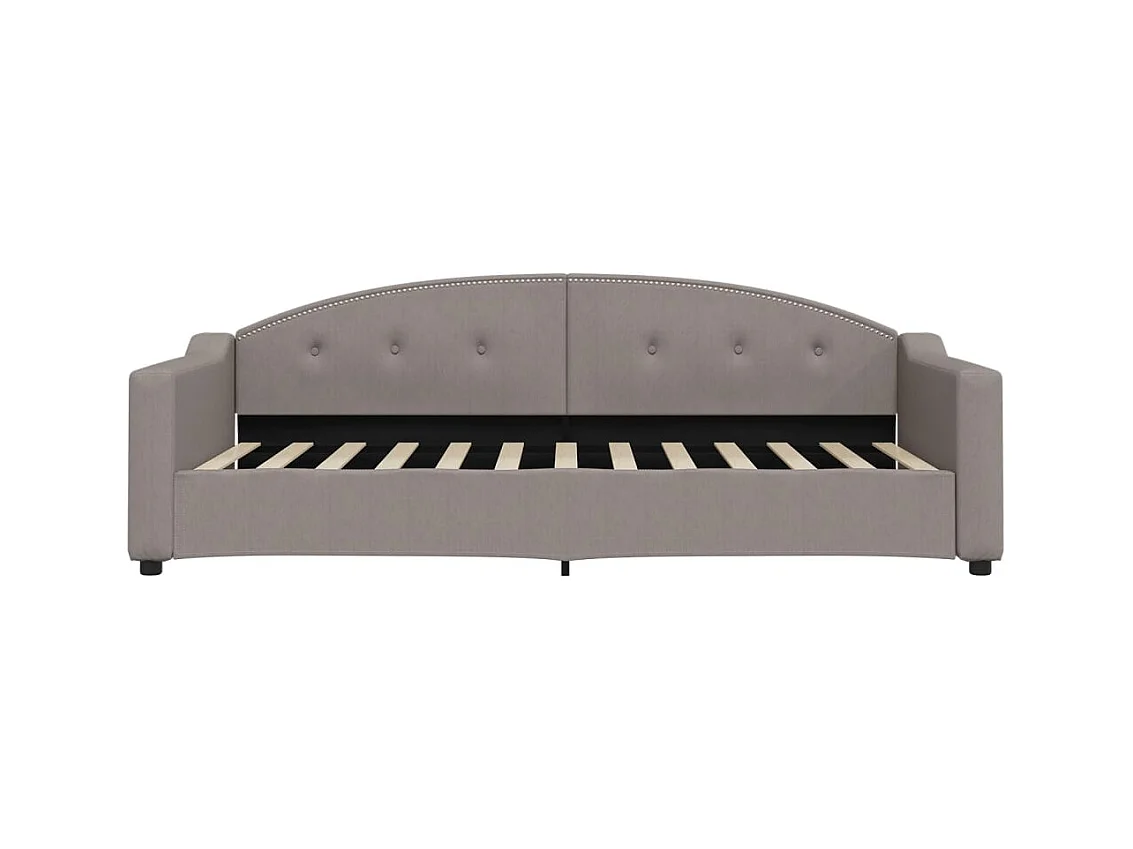 Divano letto con materasso color tortora 90x200 cm tessuto