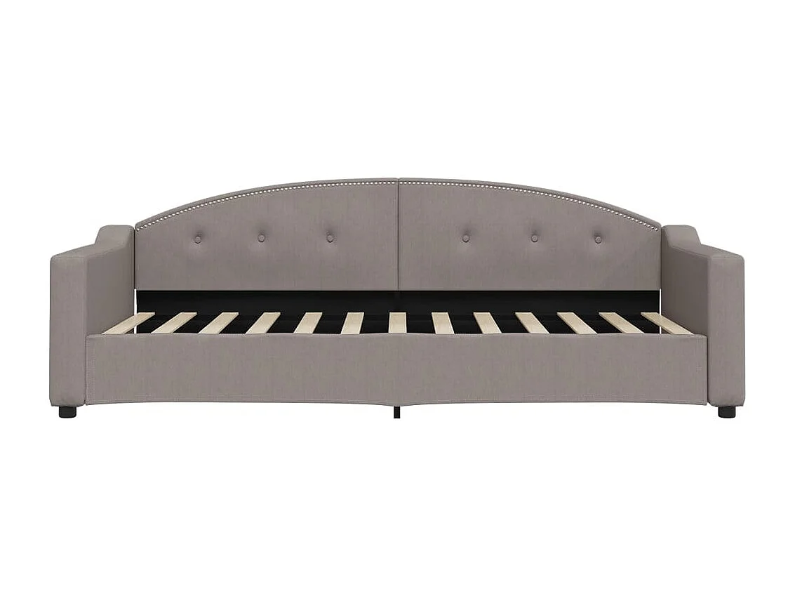 Lit de jour avec matelas taupe 90x200 cm tissu