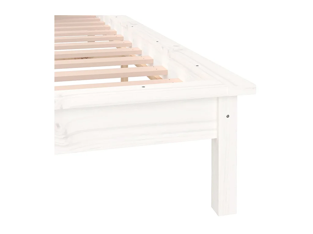 Struttura letto LED senza materasso bianco 160x200 cm in legno massello