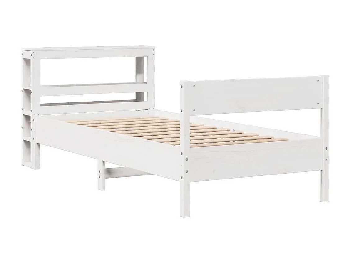 Bedframe zonder matras wit 90x190 cm massief grenenhout