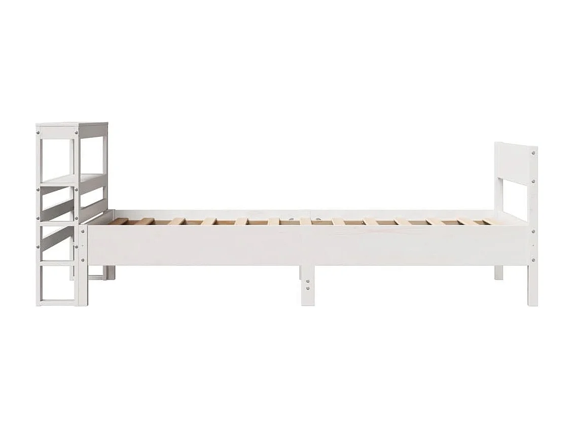Bedframe zonder matras wit 90x190 cm massief grenenhout