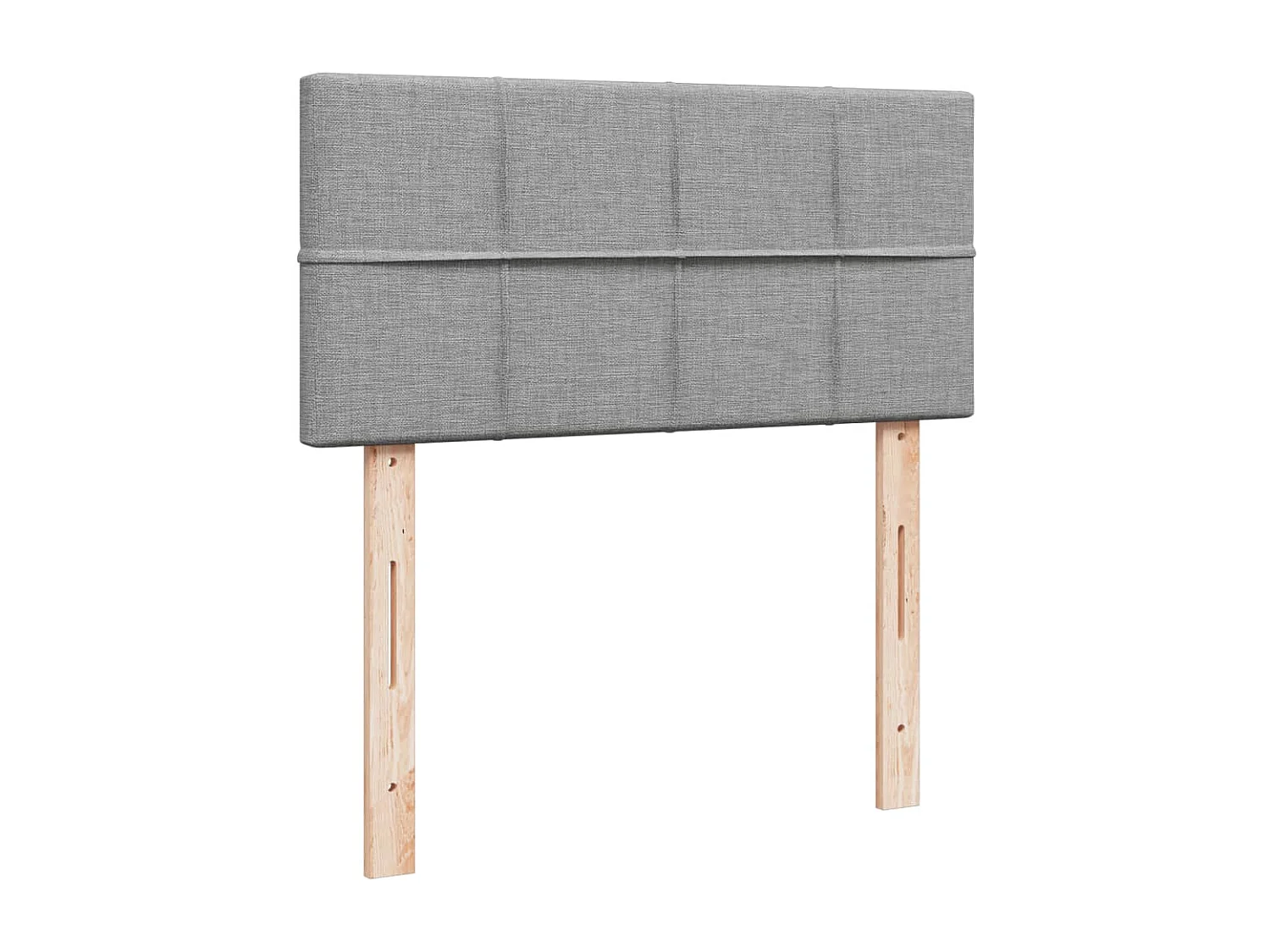 Rete a doghe con materasso Tessuto grigio chiaro 90x200 cm