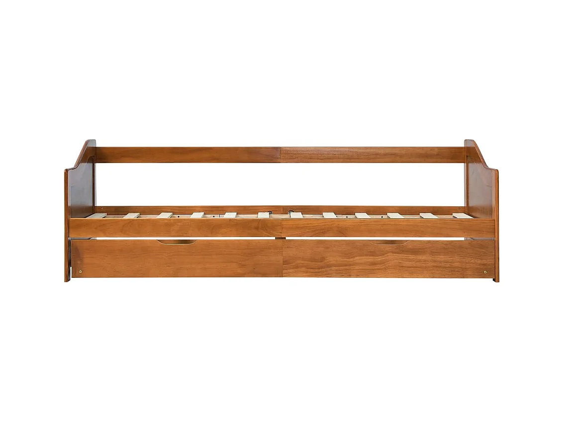 Struttura letto estensibile senza materasso marrone miele 90x200 cm