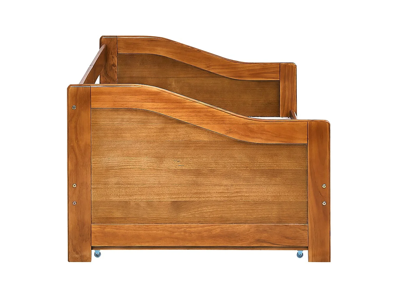 Struttura letto estensibile senza materasso marrone miele 90x200 cm