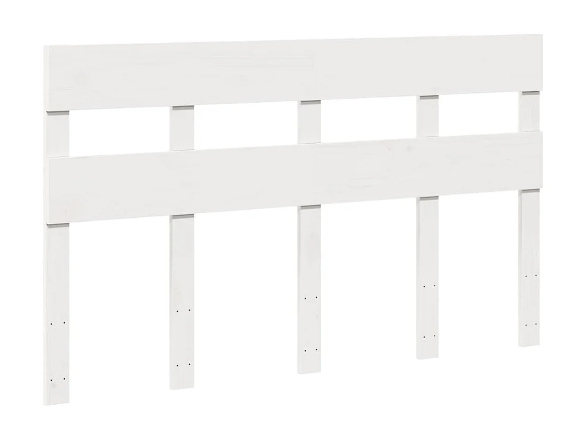 Estructura de cama sin colchón blanca 150x200 cm madera maciza de pino