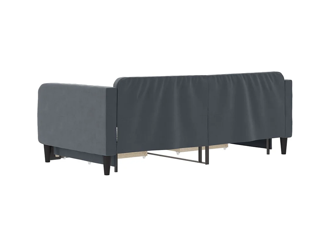 Lit de jour avec gigogne et tiroirs sans matelas 90x190 cm