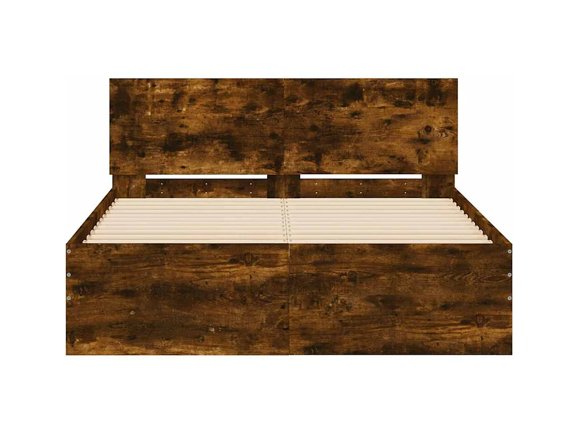 Bedframe zonder matras gerookt eiken 120x190 cm