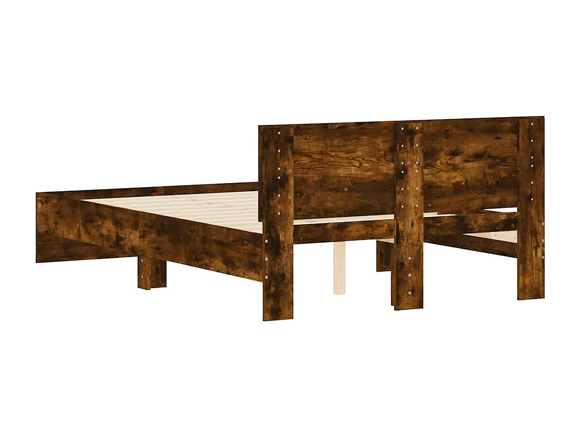 Bettgestell ohne Matratze Räuchereiche 120x190 cm