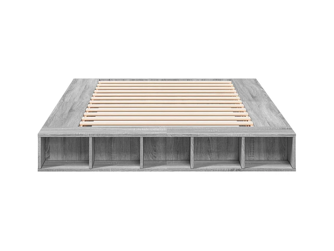 Struttura letto senza materasso sonoma grigio 140x200 cm