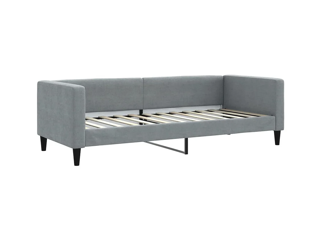 Lit de repos sans matelas gris clair 80x200 cm tissu