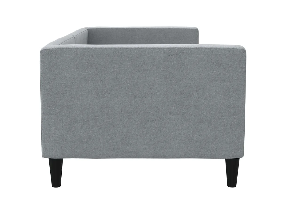 Lit de repos sans matelas gris clair 80x200 cm tissu