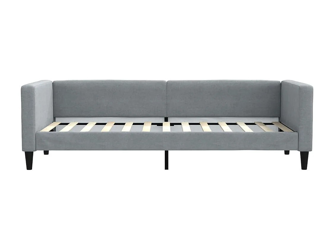 Divano letto senza materasso grigio chiaro 80x200 cm tessuto