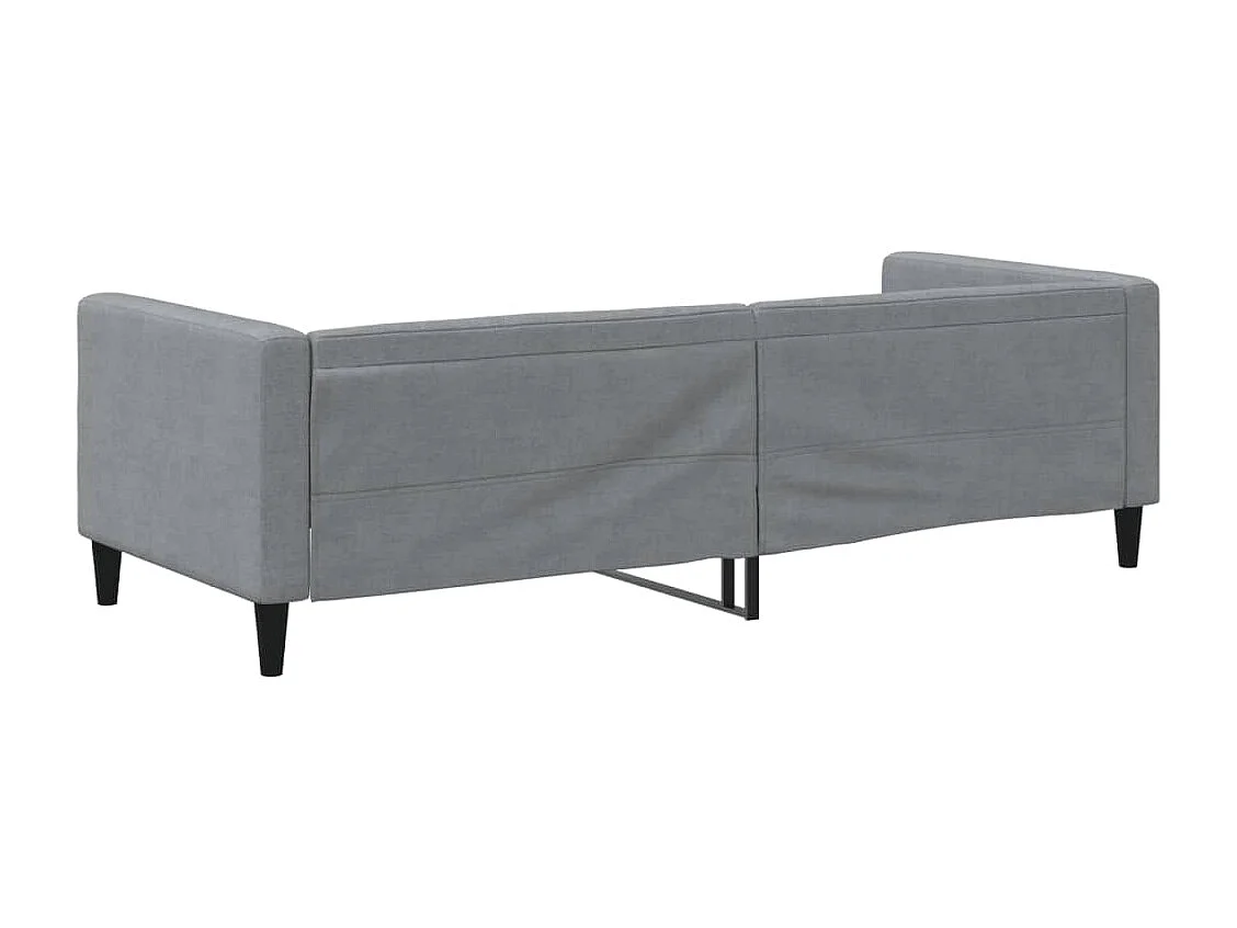 Divano letto senza materasso grigio chiaro 80x200 cm tessuto