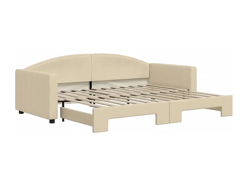 Dagbed met onderschuifbed zonder crème matras 90x200 cm