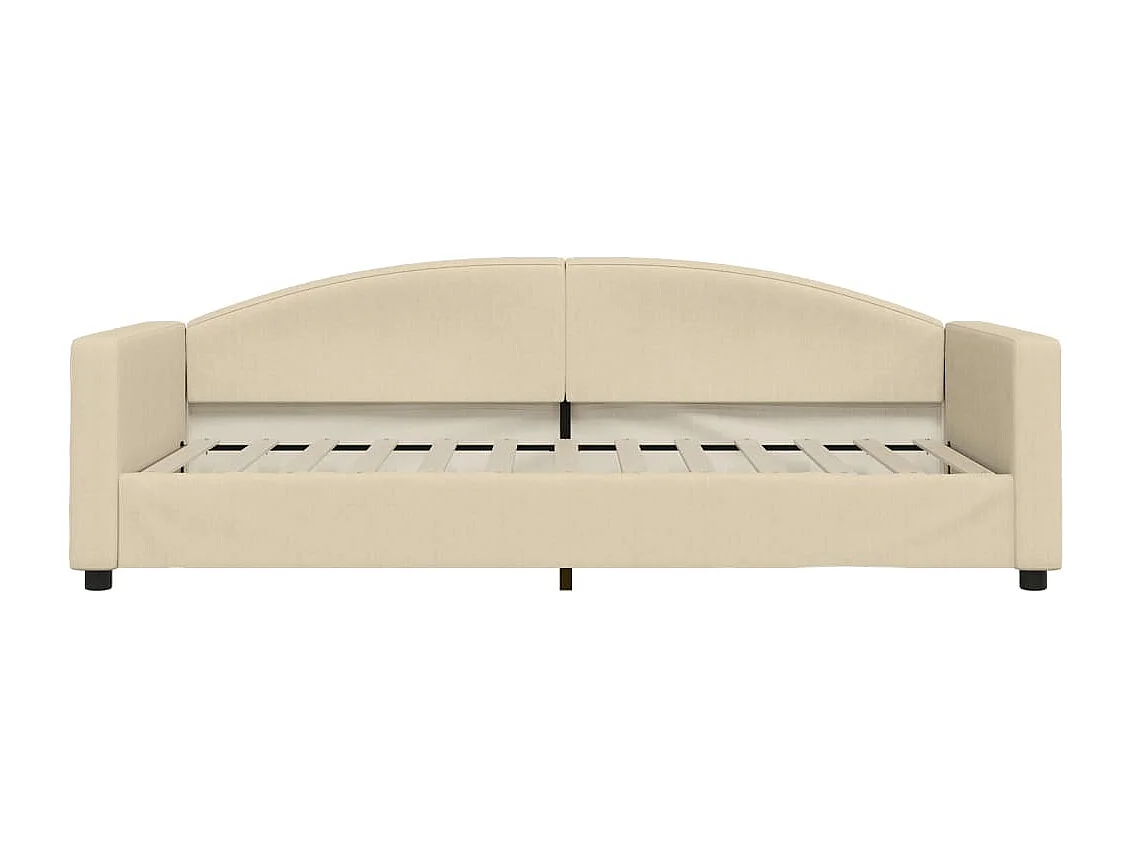 Tagesbett mit Ausziehbett ohne cremefarbene Matratze 90x200 cm