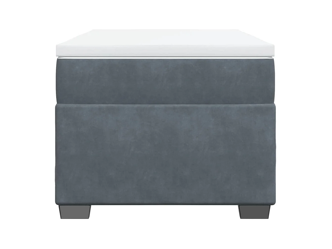 Rete a doghe e materasso Grigio Scuro 80x200 cm Velluto