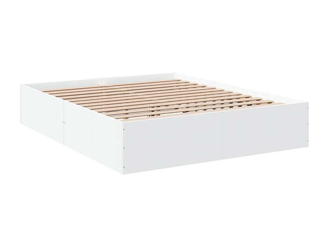 Bettgestell ohne Matratze weiß 150x200 cm