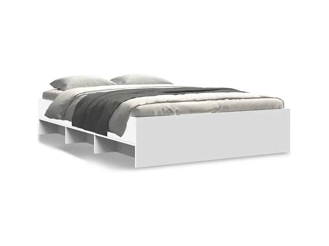 Bedframe zonder matras wit 120x200 cm bewerkt hout