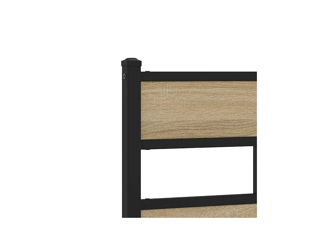 Struttura letto in metallo senza materasso rovere Sonoma 180x200 cm