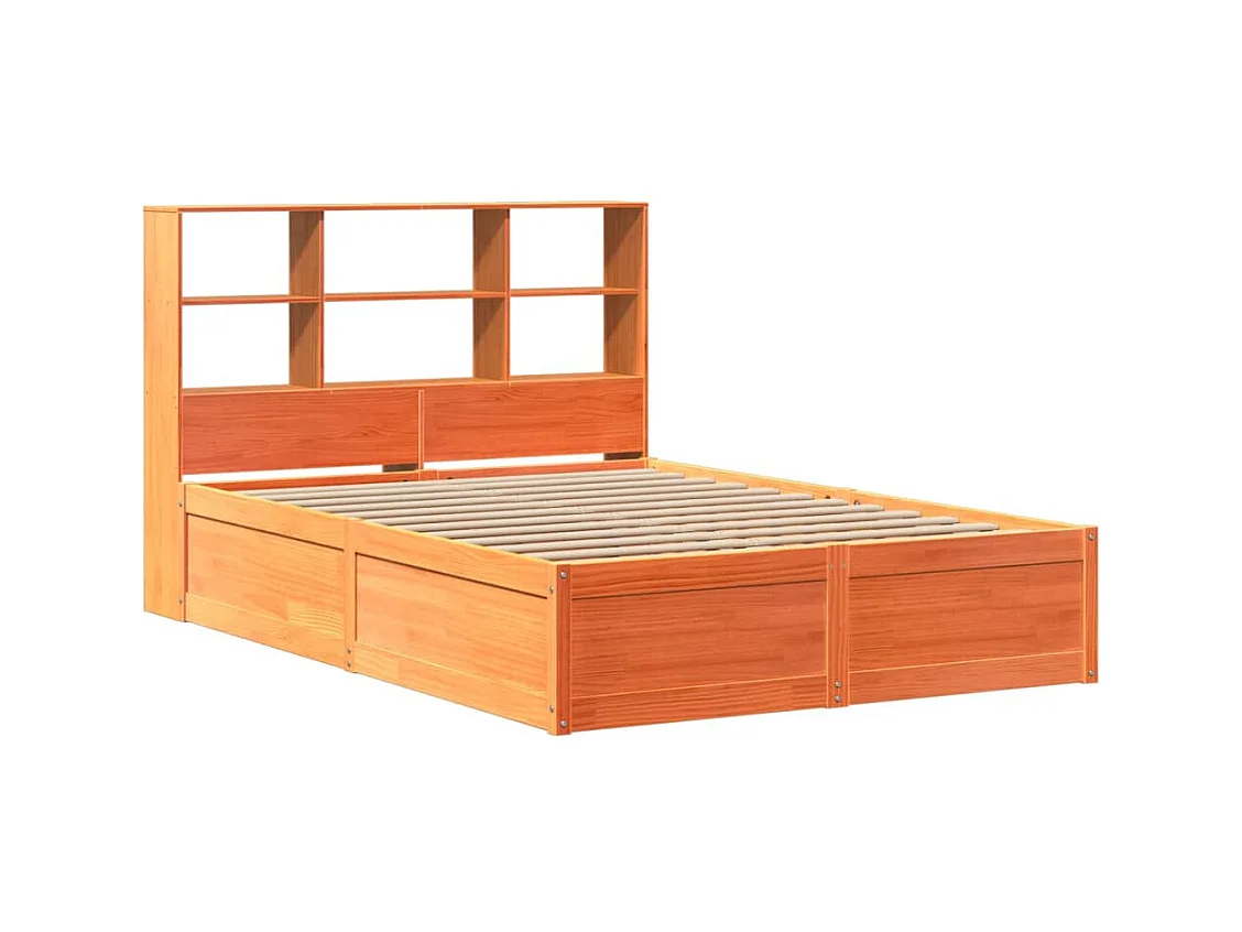 Bedframe zonder matras bruin gewaxt 120x190cm massief grenenhout