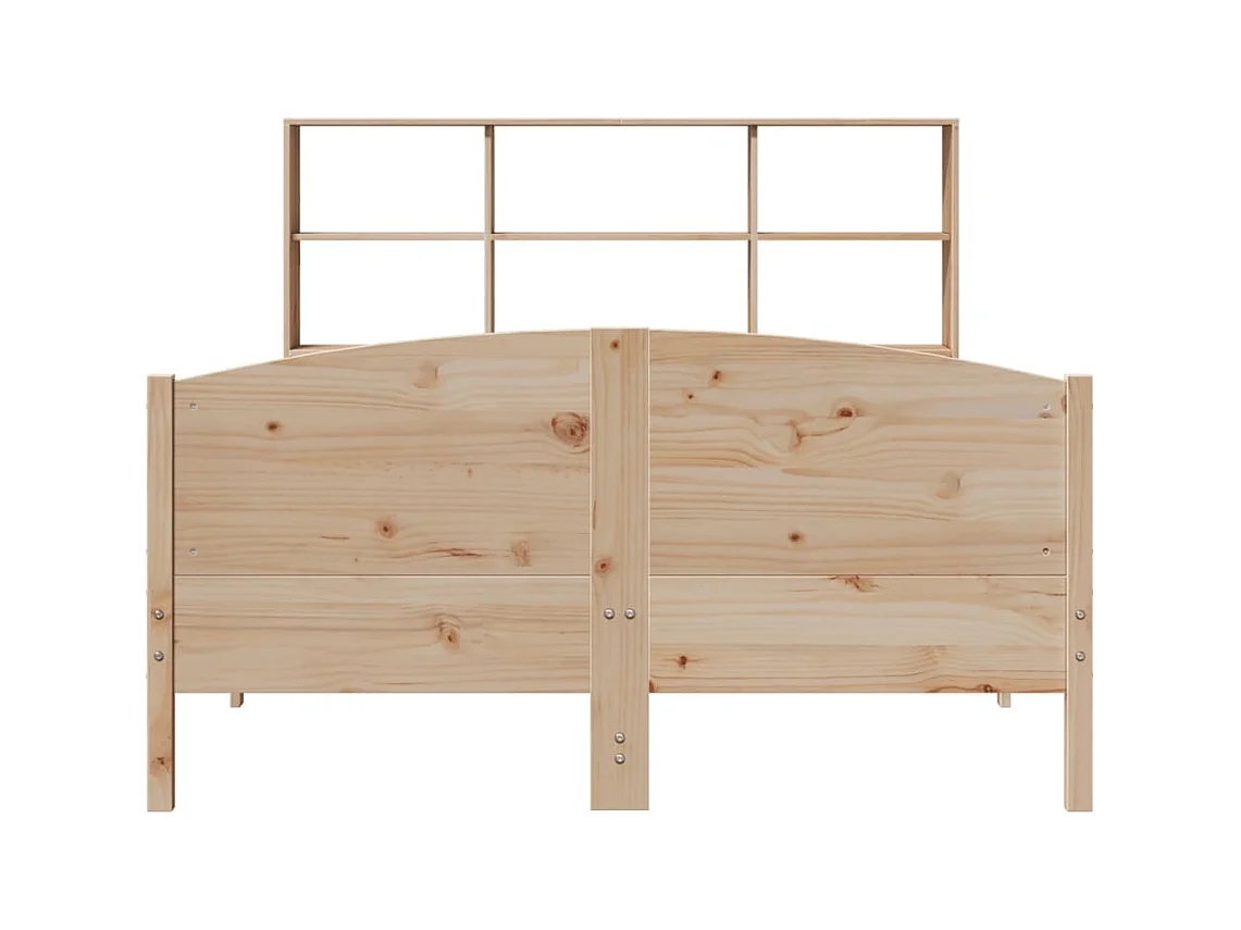 Lit bibliothèque sans matelas 120x200 cm bois de pin massif