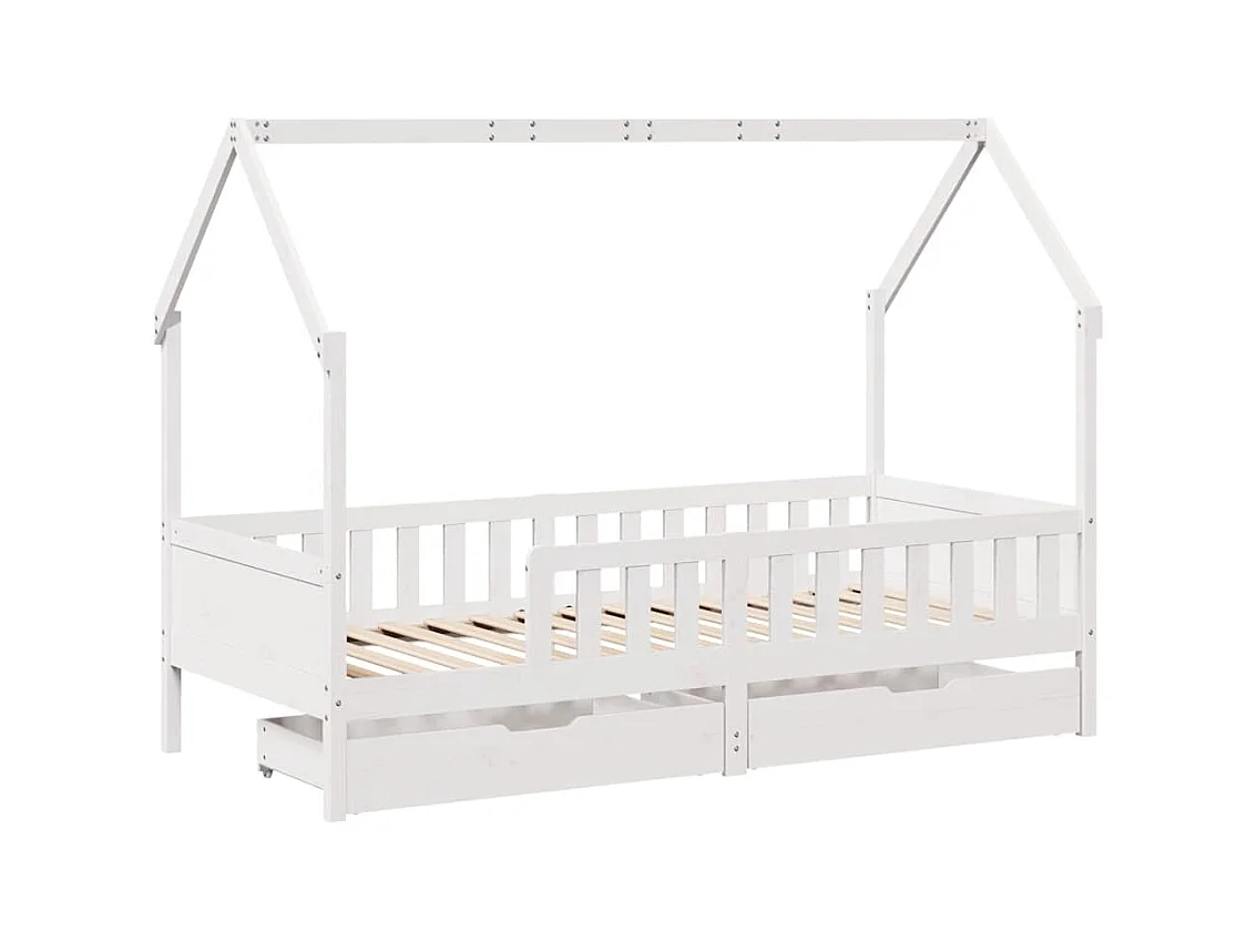 Kinderbedframe met lades zonder matras 90x190 cm hout