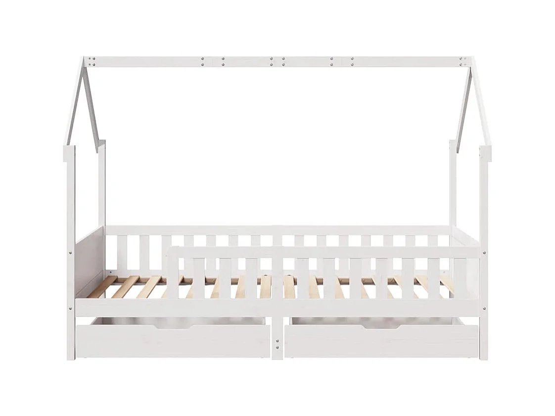 Kinderbedframe met lades zonder matras 90x190 cm hout