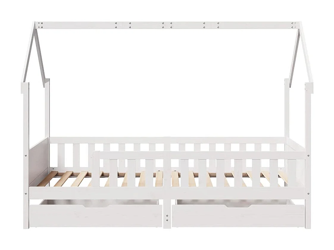 Struttura letto per bambini con cassetti senza materasso 90x190 cm in legno
